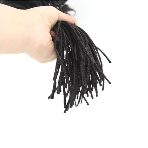 ZigZag Hair Minilocs Dreadlocks Extensions 0.2cm 100strands Micro Sisterlocs Extensions Human Hair Loc Crochet Braiding Hair Decoration for Men/Women/Children (8 Inch, Natural Color) - Image 6