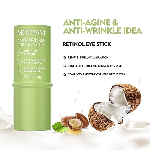 Retinol Eye Stick Anti Aging Eye Cream For Dark Circles and Puffiness, Fade Fine Lines and Firm Skin, Under Eye Balm Glow, Brightening Stick for Daily Anti-wrinkle Cream - Image 2