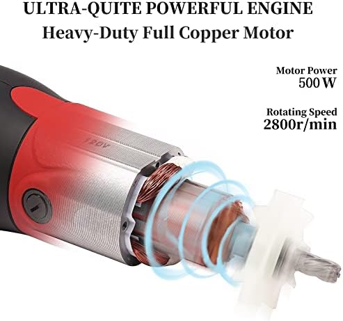 Heavy Duty Clippers for Thick Coats Animals, 500W Professional Electric Shearing Machine for Horse Pony Cattle and Large Dogs Livestocks Grooming, 6 Speed & 2 Detachable Shearing Blades - Image 3
