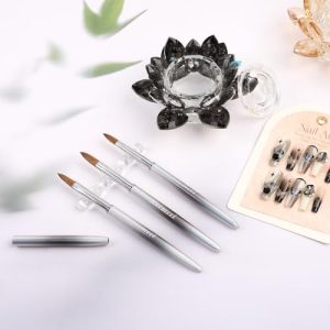 Kolinsky Acrylic Nail Brush Size 8, Nail Brushes for Acrylic Application, Acrylic Powder Brush for Nail Art, Nail Acrylic Brush for Professional Manicure DIY Home Salon (8#)…………