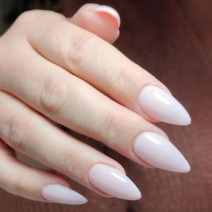 240pcs Short Press on Nails White Full Cover Short Almond Fake Nails, Thick Acrylic Nails Press Ons 12Sizes False Nails with Glue for Women Girls Fingernails Design