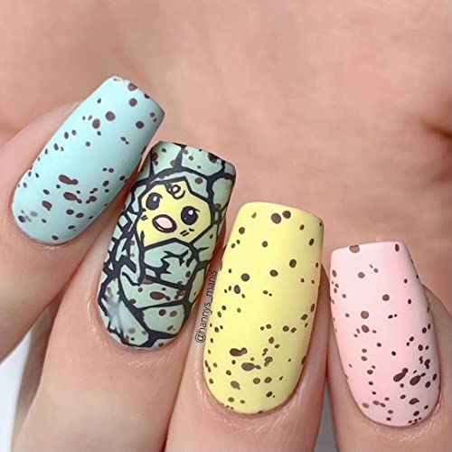 Maniology What's Crackin Easter Nail Stamping Plate, Easter-Theme Nail Art, Spring Manicure Designs - Image 4