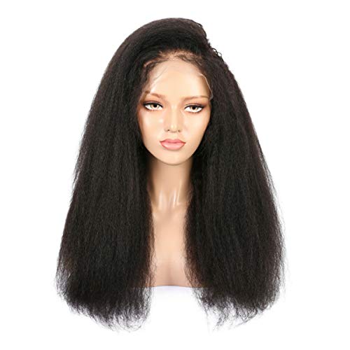 BESFOR Human Hair Lace Front Wigs Yaki Straight 26 Inch Brazilian Unprocessed Virgin Hair Wigs Pre Plucked with Baby Hair for Black Women Natural Hairline - Image 4