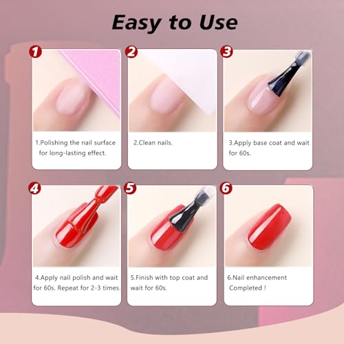 Temperature Change Gel Nail Polish Set for DIY Manicure, Nail Art Gel Polish Long-Lasting Nail Gel Nail Polish - Quick Dry Nail Polish Without UV Lamp (3 Colors Set 7ml) - Image 6