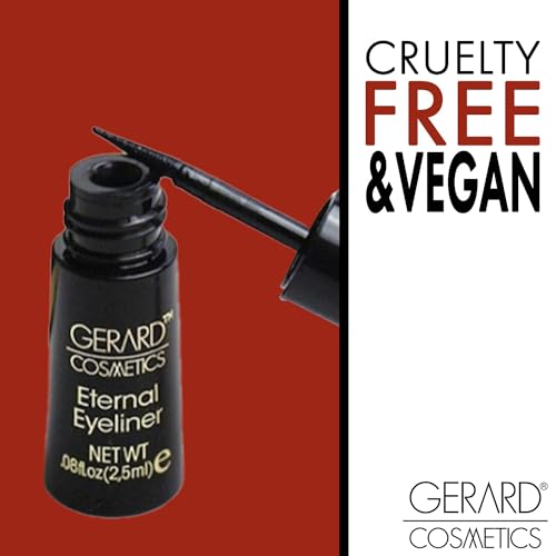 Gerard Cosmetics Eternal Eyeliner | Ultra Black Liquid Eyeliner w/Fine Precision Tip Applicator | Extended Long Wear | Cruelty Free | Waterproof Smudge Proof Eyeliner - Image 7