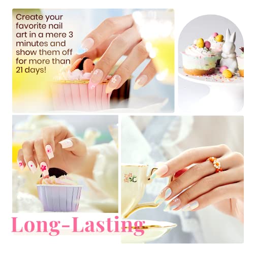 Beetles Pastel Gel Nail Polish Kit with Gel Base Top Coat 20Pcs Easter Macaron Colors Collection Bright Solid Sparkle Colors with Nail Art Brushes Set Gel Polish Nail Art Design Pen Painting Tools - Image 4