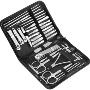 30-Piece Home Nail Care Set with Manicure Scissors and Toenail Tools