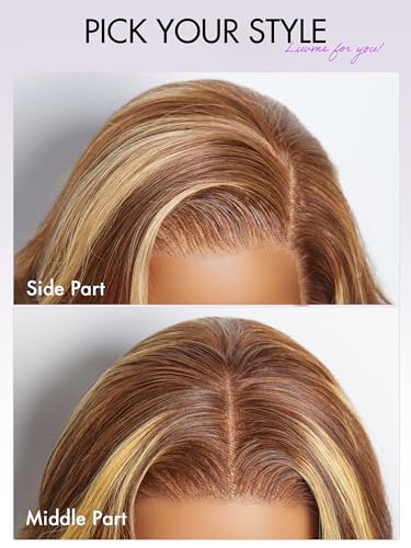 LUVME HAIR 18 Inch Honey Blonde 13X4 Glueless Wig Loose Body Wave Versatile 13X4 Lace Frontal Wig Human Hair - Image 6