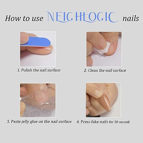 Press on Nails Medium,Handmade Nails Glitter Coffin Press on Nails with White Rhinestones, Reusable Acrylic Square Fake Nails for Women and Girls, Designed by Professional Manicurist (10 PC) - Image 5