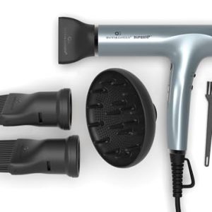 Olivia Garden SuperHP High Performance Professional Hair Dryer with Long Lasting brushless Motor Include 3 Free Styling Brushes