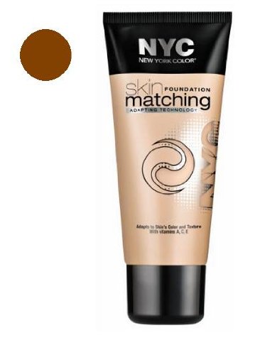 NYC Skin Matching Foundation, Cocoa Medium 696, 30ml