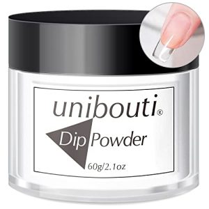 Clear Dip Powder Nail Color, 2.1oz/60g Ultra Capacity, Dipping Nail Powder Refill Set for Nail Salon/DIY at Home