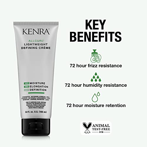 Kenra AllCurl Lightweight Defining Crème |Lightweight Curl Definer |Enhances Shine & Manageability |72 Hour Frizz & Humidity Resistance|72 Hour Moisture Retention|Wavy, Curly, Coily Hair | 3.6 fl. oz - Image 2