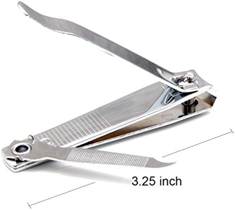 3-Piece Stainless Steel Nail Clipper Set with Integrated Nail File for Fingernails and Toenails - Image 2