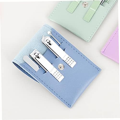9 Sets Nail Cutter for Men Fingernail Clippers for Men Pedicure Kit Nail Tool Travel Kit Empujador Cleaning Kits Nail Kits Leather + Carbon Steel Major Nail Scissors Man - Image 5