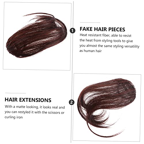 Beaupretty Piece Clip in Hair Bangs Wig with Bangs Side Hair Extension Clip on Clip in Hair Extensions Real Human Hair Black Hair Clips Hair Toppers for Thinning Hair Front Small Women's - Image 6