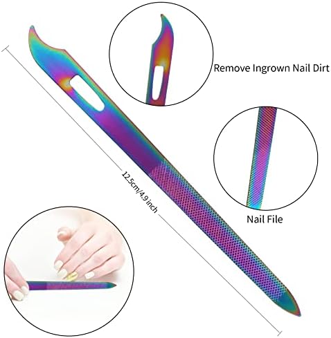Cuticle Trimmer with Cuticle Pusher, SoHai Cuticle Remover Cutter Nipper and Triangle Cuticle Nail Pusher Peeler Scraper, Durable Dead Skin Clipper Manicure Pedicure Tools (Colorful) - Image 5