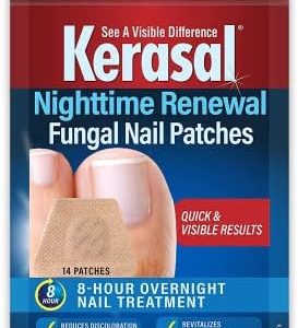 Kerasal Nighttime Renewal Fungal Nail Patches 14 Count Overnight Treatment for Healthy Nails