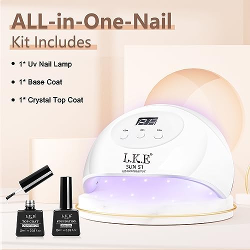 UV Light for Nail, 72W UV Nail Lamp with Automatic Sensor and 3 Timer Settings Professional Curing Lamp Gel Nail Light with Base and Top Coat for Salon and Home DIY - Image 2