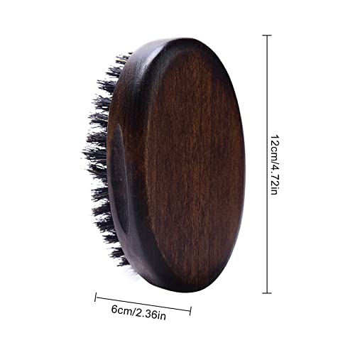 Black Walnut Handle Boar Bristle Beard Brush for Men's Grooming - Image 4