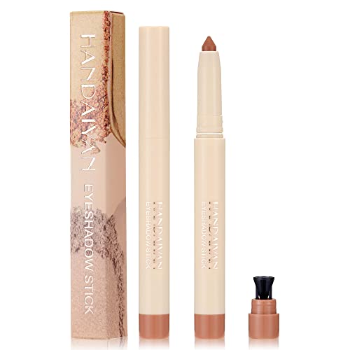 Eyeshadow Crayon,Matte & Shimmer Eyeshadow Stick,Waterproof Eye Shadow Pencil With Sharpener,Eye Brightener Stick,Glitter Eyeliner Pen,Long Lasting buildable Neutral Eye Makeup,02 Matte - Image 9