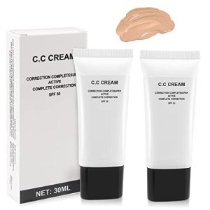2Pcs Anti-Aging CC Cream for Mature Skin, SPF 50, Color Correcting, Moisturizing, 2 x 30ml