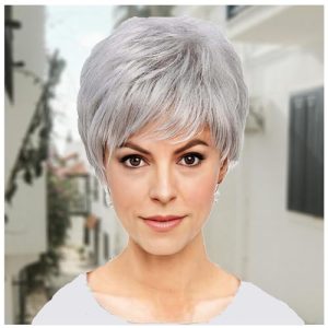 New Silver 13x4 Lace Front Human Hair Wig 20 Inch