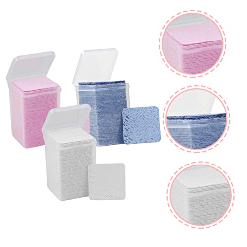 Angoily 3 Eyelash Glue Cleaning Professional Nail Glue Nail Cleaner Eye Lash Extension Cleaner Manicure Remover Wipe Glue for Nail Charms Cleaning Wipe Pad Cotton Wipes Major - Image 8