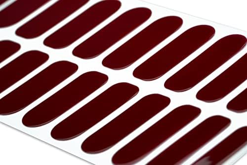 TOUGH GIRLS | 22 Semi-Cured Gel Nail Polish Strips | Brighter, Thicker, Tougher | UV LED Lamp Use Required | Includes Cuticle Stick, Nail File, Nail Wipes (Burgundy) - Image 2