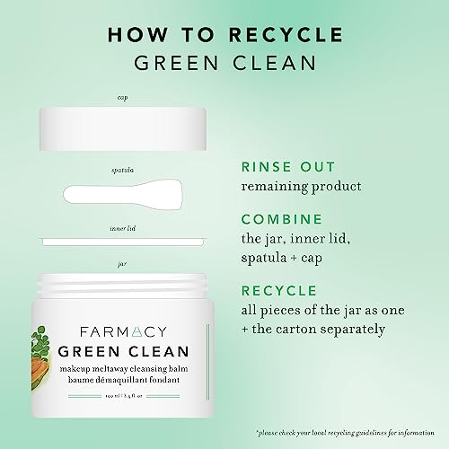 Farmacy Natural Cleansing Balm - Green Clean Makeup Remover Balm - Effortlessly Removes Makeup & SPF - 200ml Makeup Cleansing Balm - Image 8