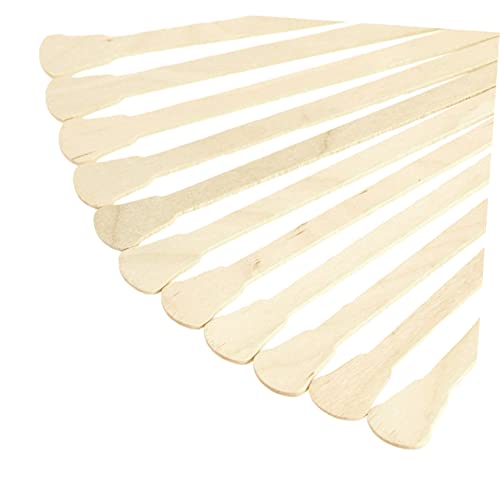 Mipcase 50pcs Wooden Spatula for Waxing Hair Removal Waxing Strips Tool Wooden Wax Sticks Ear Hairs Removal Sticks Eyebrow Waxing Kit Brow Wax Sticks Disposable Wooden Shovel Bamboo - Image 5
