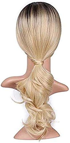 Brown Brazilian Wavy Wigs for Women Long Water Wavy Wig Bleached Knots No Lace Closure Full Wig Human Hair Natural Looking Hair Heat Resistant Wig Cosplay Daily Party (Blonde, 24'') - Image 3