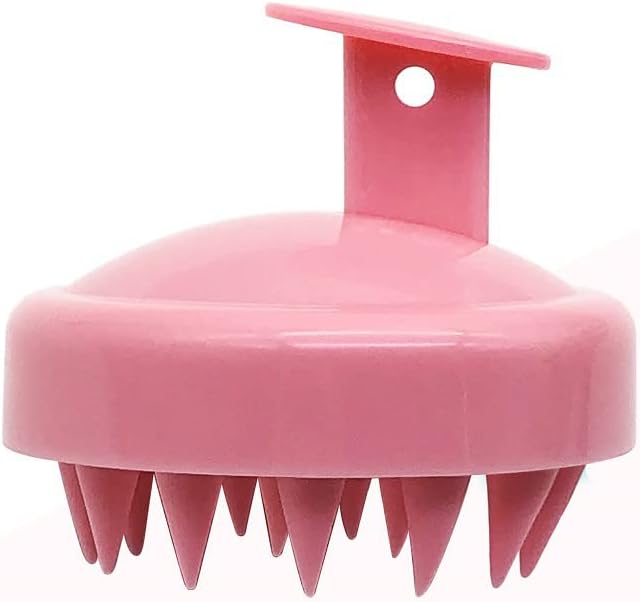 Shampoo Brush Scalp Care Hair Brush & Body Brush, with Soft Silicone Scalp Massager, Scrubber for Shower, Used for Wet & Dry Use Women Men Child Dandruff Removal and Hair Growth (Pink)