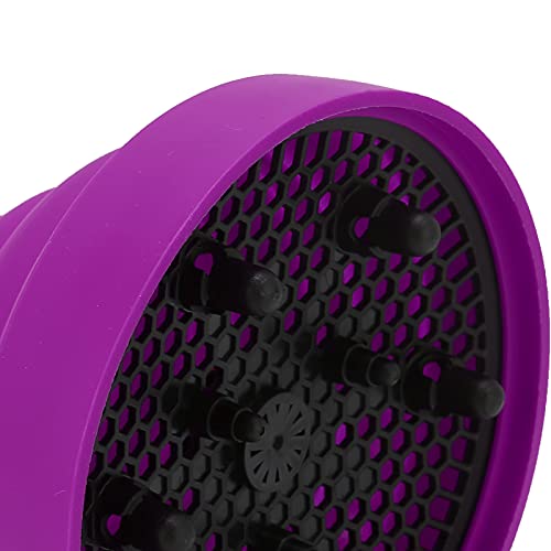 Hair Blow Dryer Diffuser, Universal Hair Dryer Diffuser Strong Toughness Convenient To Install Remove Expand Heat Area Uniform Wind for Home for Travelling(Purple) - Image 8