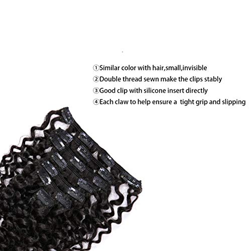 22 Inch Water Wave Big Curly Clip-in Remy Human Hair Extensions 120g 7 Piece Set - Image 8