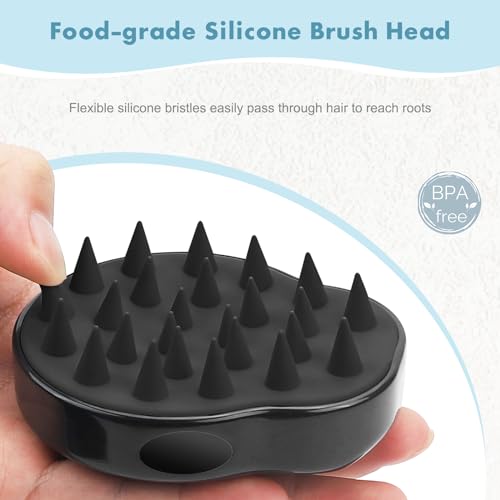 FREATECH Scalp Massager Brush for Hair Growth Soft Silicone Bristles Gentle Cleansing - Image 3