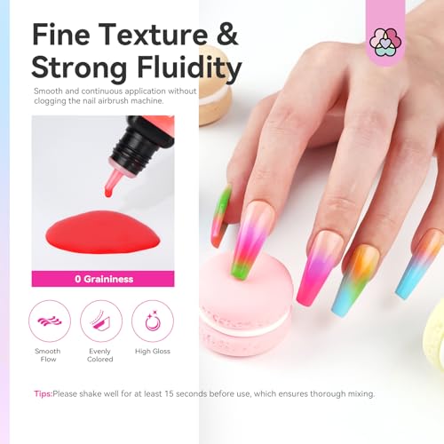 SAVILAND 24 Color Airbrush Gel Nail Polish 100pcs Nail Polish Protector for Fingers with Tweezers - Image 4