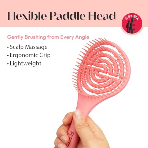 RED by Kiss Dry Vent Detangling Hair Brush, Amaze Detangler Hair Brush for Adults and Kids, Hair Straightening Brushes for Straight, Curly, Wet and Dry Hair, Styling Brushes for Blow Drying (Circle) - Image 3