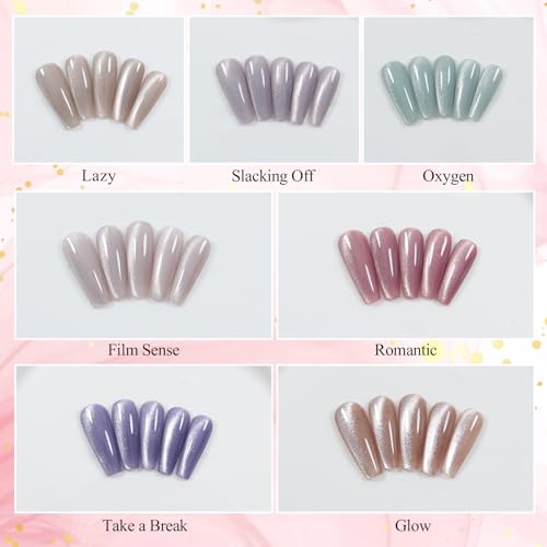 Daily Cat Eye Series - Cat Eye Nail Polish Gel Kit– Cat Eye Gel Nail Polish Gel para uñas Beige Nude Magnetic Varnish Magnetic Nail Gel Polish - Image 7