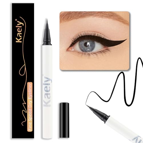 evpct 1Pcs Black Waterproof Colored Eyeliner Liquid Eye Liner Set Long Lasiting Ultra-fine Speed Dry Colorful Liquid Eyeliner