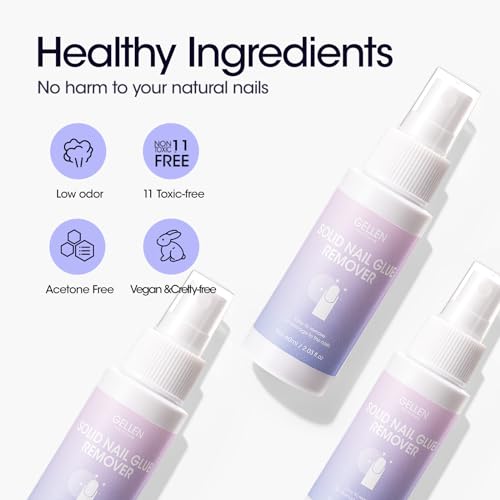 Gellen 60ML Easy Press-On Nail Glue Remover - Gentle Formula - Image 2