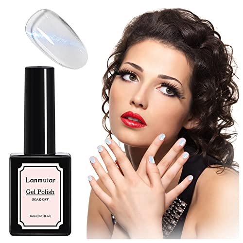 Gel Nail Polish 1 Piece Changing Gel Polish Trendy Natural Design Gel Polish Tint Kit Home Salon Home 15ml Stick on Nails Short (Q, One Size) - Image 4