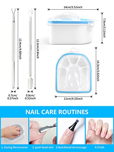 4-Piece Nail Soaking Bowl and Cuticle Tool Set for At-Home Manicures - Image 7