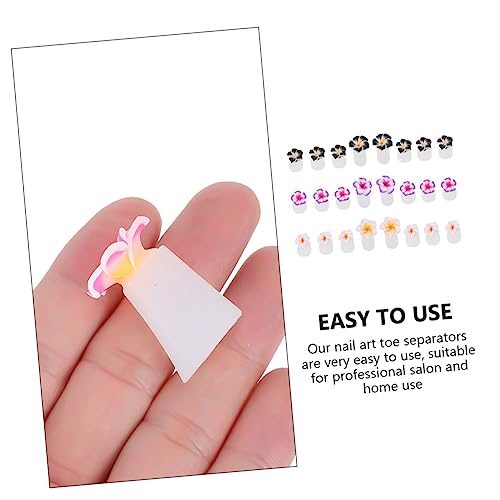 24 Pcs Decorative Flower Toe Separators for Pedicure Nail Polish Application - Image 8