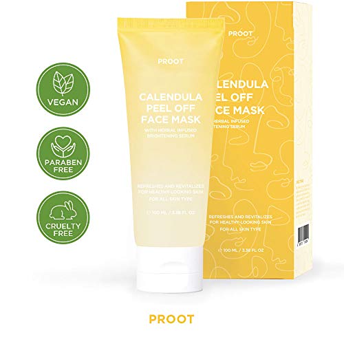 Calendula Peel Off Mask | With Herbal Infused Brightening Serum | Formulated with Real Calendula Flower Leaves and Extracts | Korean Skin Care, Vegan, Cruelty-Free | 3.38 oz - Image 3