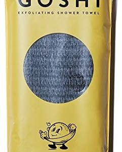 GOSHI Exfoliating Shower Towel - Rip-Resistant Exfoliating Washcloth for All Skin Types - Made in Japan