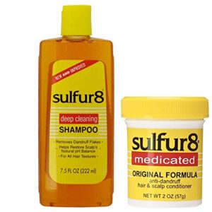 Sulfur8 Dry Scalp Dandruff Shampoo and Conditioner Set, 8 oz Bottles