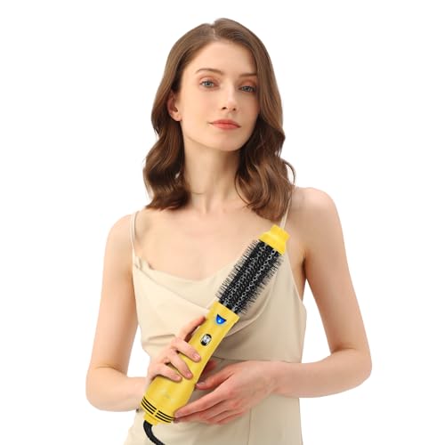 Hair Dryer Brush, Aima Beauty 4-in-1 Upgrade Hot Air Straightener Curler Function for Women, Hair Styling Tools, Yellow-Round - Image 7