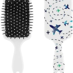 Airplanes Printed Hair Brush Air Cushion Massage Comb Square Cushion Hairbrush for Women Men