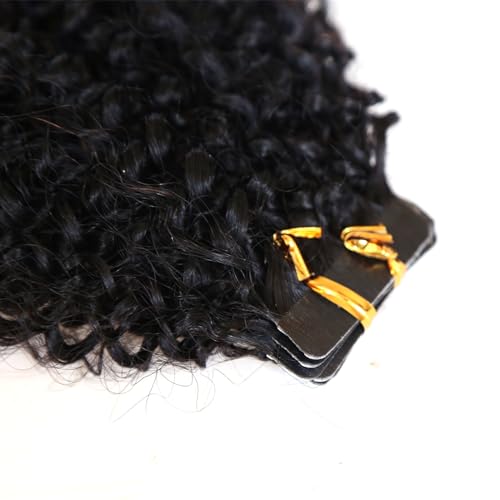 ZigZag Hair Afro Kinky Curly Tape in Extensions Human Hair 40pcs 100g 4B 4C Brazilian Virgin Human Hair Skin Weft Tape Hair Extensions (12inch, 4B 4C) - Image 5